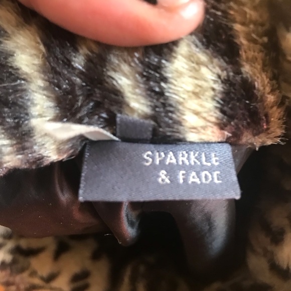 Sparkle & Fade leopard print coat - SZ M - Picture 2 of 5